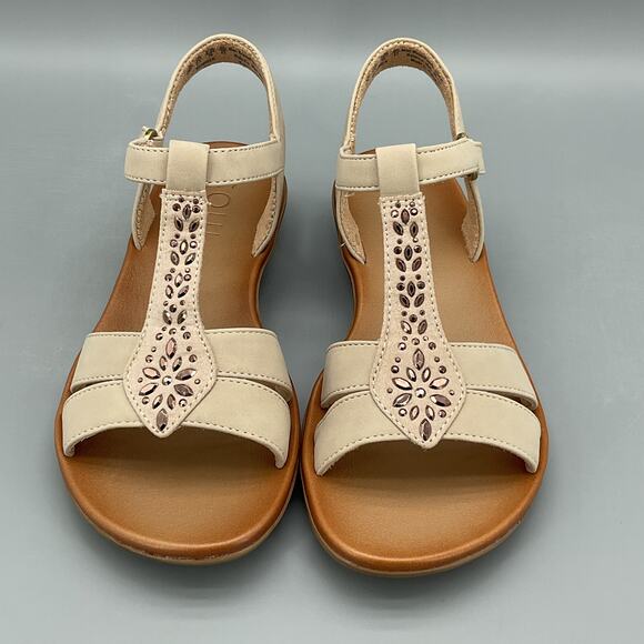 NEW Soul Naturalizer Women’s Summer Slingback Sandals Porcelain Smooth Size 6W - Picture 3 of 10